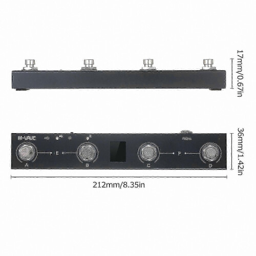 Wireless MIDI Foot Controller with 4 Rechargeable Buttons, Portable Bluetooth Chocolate Pedal for APP Control 2