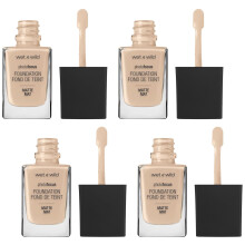 Wet n Wild Photo Focus Matte Liquid Liquid Foundation Shell Ivory (Pack of 4)