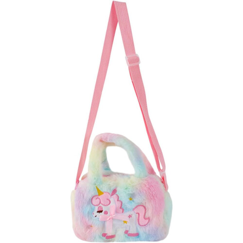Einhorn-Plüschhandtasche, leichte Umhängetasche