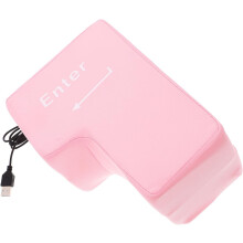 Riesiges Schreibtischkissen mit Enter-Taste, USB-Anschluss, Stressabbau, weiches Plüschkissen