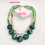 Sturdy Acrylic Layer Collarbone Necklace In-emerald green 4