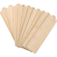 10 marcapáginas de madera sin acabado para manualidades DIY.