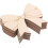10 pièces de découpes de nœuds papillon en bois brut 1