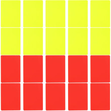 20Pcs Soccer Referee Cards Set with Red and Yellow PVC Warning Cards