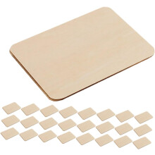100 piezas de cuadrados de madera sin acabado de 15x10 cm, piezas de madera para manualidades, láminas de madera en blanco