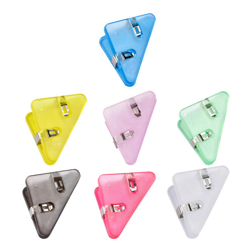 10Pcs 2x1.54Inch Plastic Triangle Clips For Holding-Purple 1