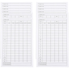 Juego de 12 tarjetas de puntuación de golf de papel estucado, herramienta para registrar puntuaciones en deportes al aire libre.