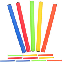 Ensemble de 15 bâtons de course de relais scolaires en extérieur, bâtons de course antidérapants en plastique