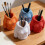 Pencil Holders Cup Home Office Decorative Desktop-Blue 3