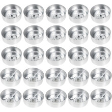 200 zestawów okrągłych aluminiowych form na podgrzewacze z 200 bawełnianymi knotami do aromaterapii DIY