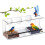 Comedero rectangular para pájaros de ventana de acrílico transparente con ventosas extrafuertes 3
