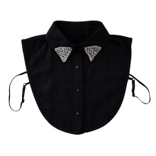 Friendly Detachable Collar with Practical Buttons for-Black