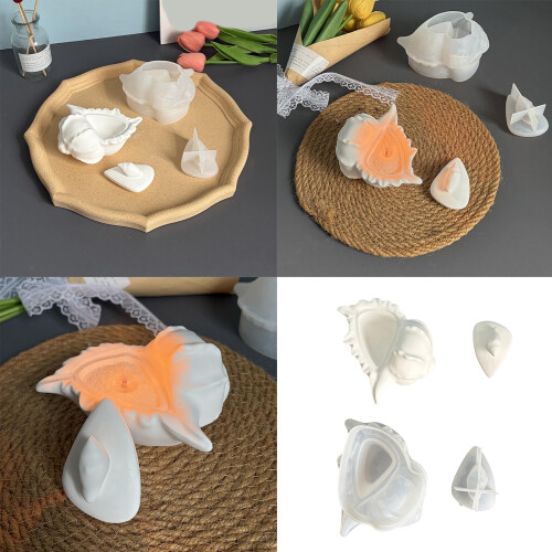 Mallette de rangement en Silicone, moules en forme de conque, 1