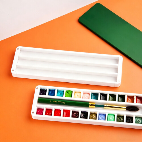 Draagbare stapelbare aquarelbak Magnetische plastic-Lavendel 1