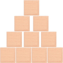 20 stuks kleine vierkante beukenhouten blokjes 6 cm x 8 mm, onafgewerkte houten displayvoetjes