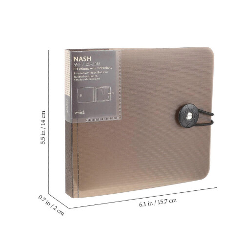 Eease CD Storage Bag 12 Capacity Disc Boxes VCD Organizer with Buckle 1