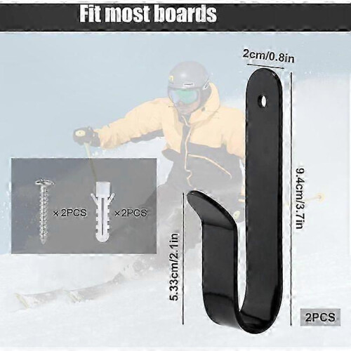 Black Surfboard Wall Mount Rack for Home and Garage Storage Solutions 1