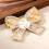 Broche à nœud papillon en strass, Design élégant, épingle à 6