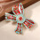 Broche à nœud papillon en strass, Design élégant, épingle à 7