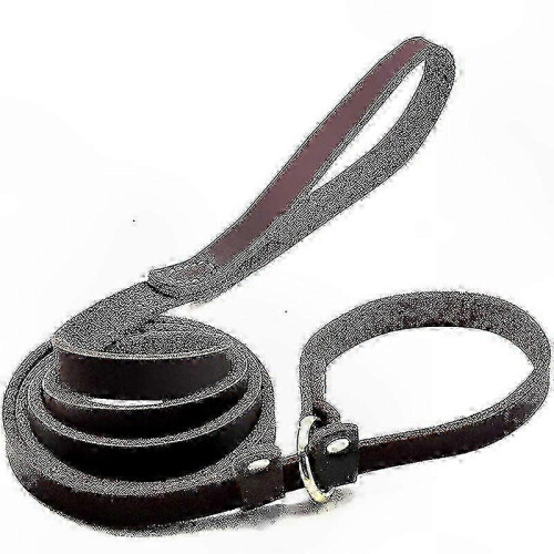 Adjustable Leather Dog Leash with Secure Slider for Training and Walking 2