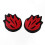 4-Pack Tennis Racket Vibration Dampeners Flame Design Shock Absorbers for String Sets 4