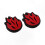 4-Pack Tennis Racket Vibration Dampeners Flame Design Shock Absorbers for String Sets 5