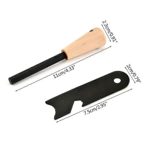 Flint and Steel Fire Starter with Striker for Emergency Survival Kit 1