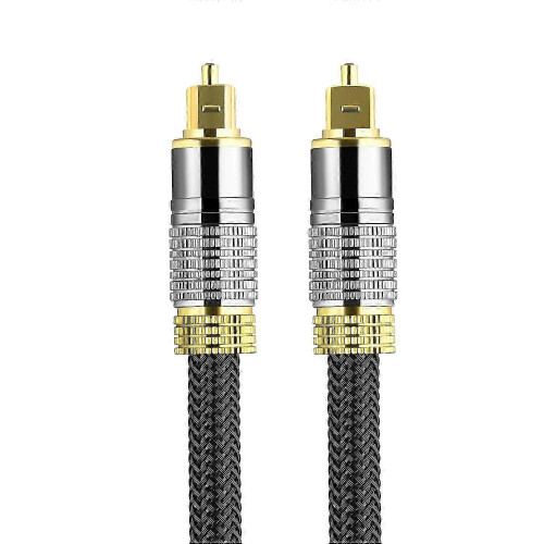 Fiber Optic Audio Cable 15m Type A SPDIF Toslink Gold-Plated Connector 1
