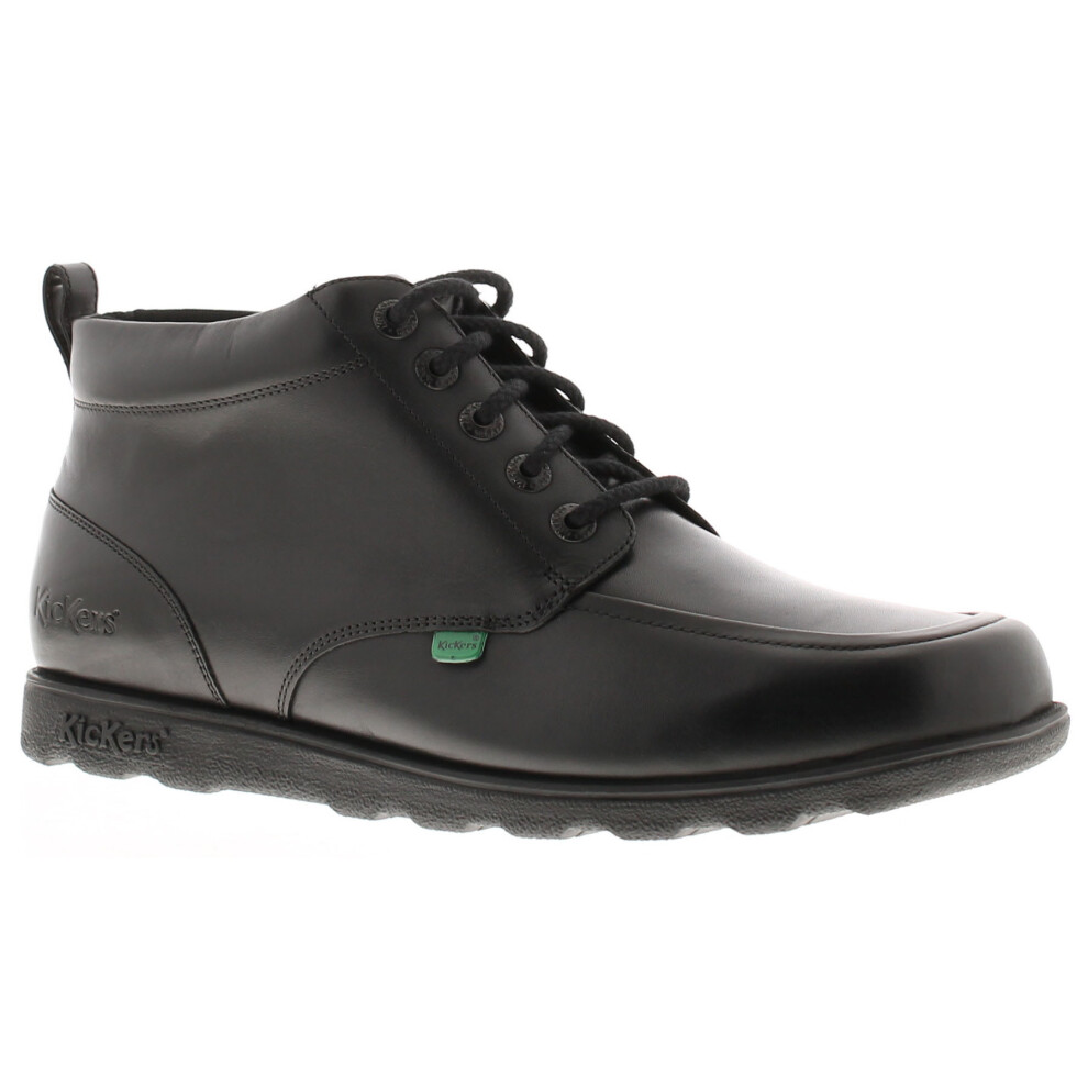 Kickers Mens Smart Boots Fragma Chuk Leather Lace Up Black Uk Size
