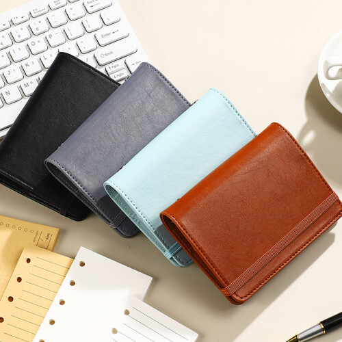 Pocket Size Binder Planner Notebook With Elastic Strap-black 2