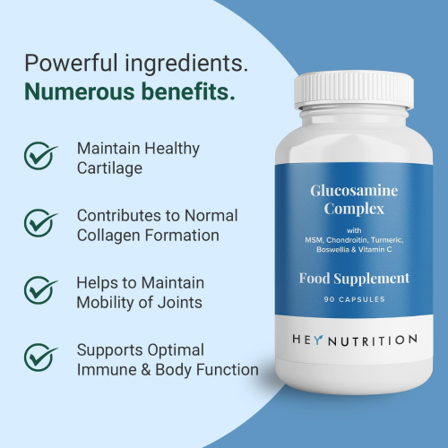 Hey Nutrition Glucosamine Complex, MSM & Turmeric - 90 Capsules 2