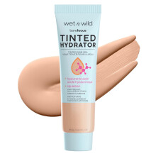 wet n wild Bare Focus Tinted Hydrator Tinted Skin Veil, Lightweight Buildable Coverage with Hyaluronic Acid & Vegan Squalane, Semi-Matte Finish- Light