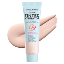 wet n wild Bare Focus Tinted Hydrator Tinted Skin Veil, Lightweight Buildable Coverage with Hyaluronic Acid & Vegan Squalane - Porcelain