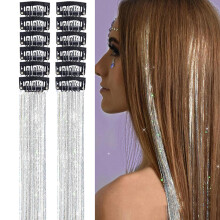 12 Piece Multicolor Hair Accessories Clip in Design 20-Silver