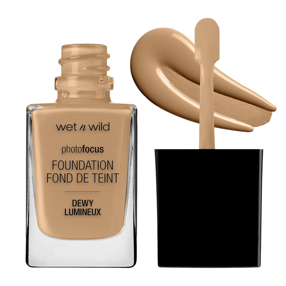 Wet N Wild Amber/Beige Photo Focus Dewy Liquid Foundation Makeup,