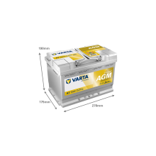 VARTA A7 AGM VRLA 12V 70AH 760A Car Battery Fits VW AUDI VAG 5GM915105AA