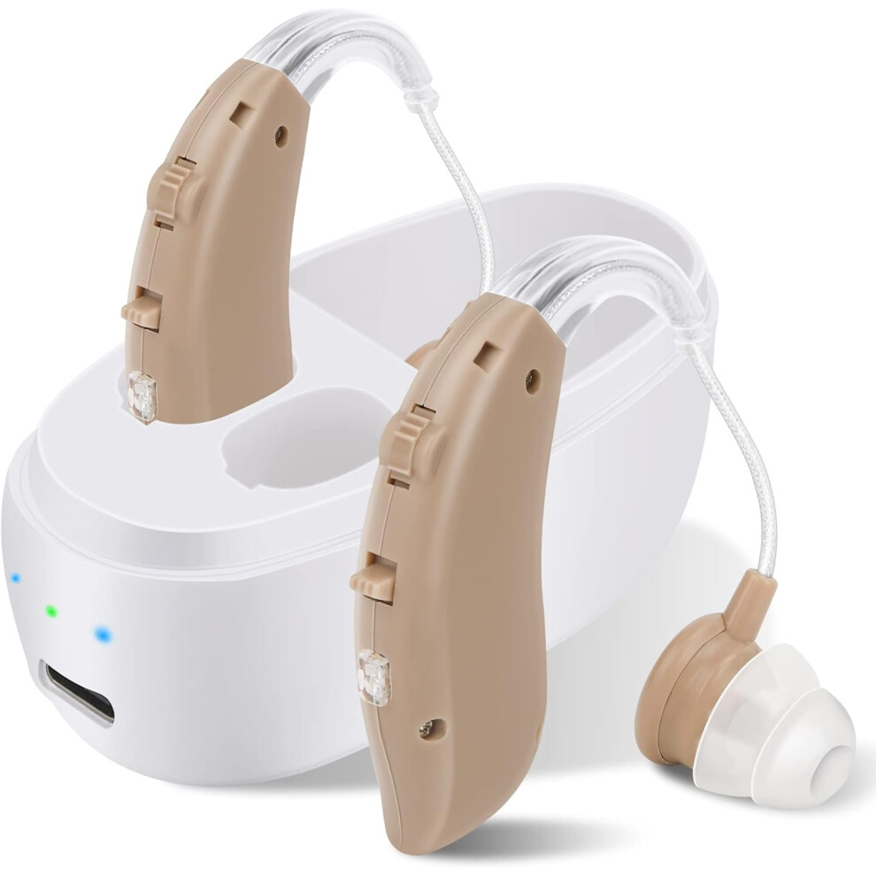 Vhipu Hearing Amplifier, Rechargeable Digital Personal Sound Device Chip Bte (Behind The Ear) Sound Enhancer For Seniors Adults Hearing Loss