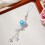 Acrylic Phone Lanyard Elegant Flower Heart Shaped Multiuse-blue 5