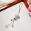 Acrylic Phone Lanyard Elegant Flower Heart Shaped Multiuse-blue 7