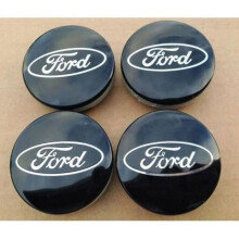 4 Coprimozzi Neri da 54 mm per Ruote in Lega, Copricerchi Eleganti per Focus, Fiesta, Mondeo, Escort, EcoSport, Kuga