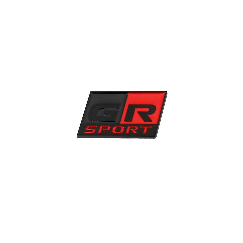 Gr Sport Car Badge Emblem Front Hood Grille Sticker For Toyota Yaris, Durable Abs, Compatible Black/Red 6083684349782