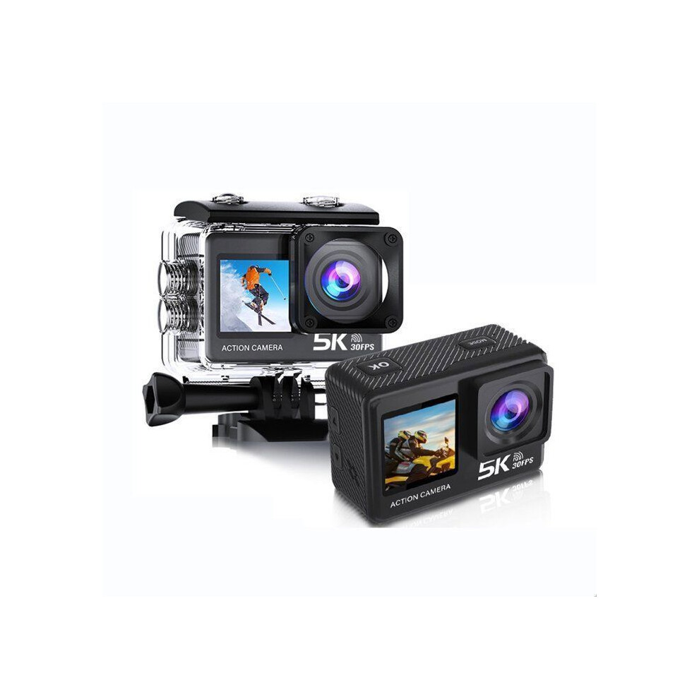 5K Action Camera 30Fps, 170 Wide Angle, Eis, 30M Waterproof, 2.4G Wifi, Remote Control, Black 6083684350139