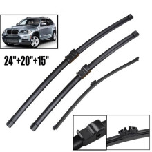 3er Set Scheibenwischer vorne und hinten passend für BMW X5 E70 2006 bis 2011, langlebig, leise, ganzjährig verwendbar