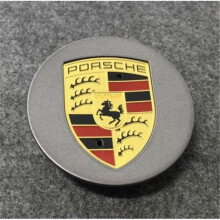 Set di 4 coprimozzi da 76 mm per mozzo ruota, colore grigio dorato, compatibili con Porsche Cayenne standard