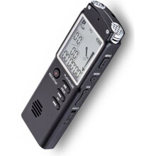 Digitálny hlasový záznamník 16 GB, vysokokvalitný nahrávací MP3 prehrávač, čierne prenosné audio zariadenie s