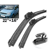 2er-Set Frontscheibenwischer für Fiat Panda 169 2004-2012, hochwertige Wischblätter für klare Sicht bei Regen und Schnee