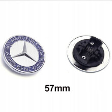 Emblema anteriore per cofano da 57 mm blu, decorazione auto in metallo resistente, stile elegante per carrozzeria