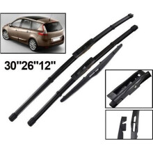 3er Set Scheibenwischer vorne und hinten für Renault Scenic 3 Grand Scenic 3 2009 bis 2016, langlebig, leise, witterungsbeständig