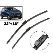 2er Set Frontscheibenwischer kompatibel mit Ford Ecosport 2013 bis 2017, hochwertige Gummilippen, leiser Lauf, zuverlässige Reinigung