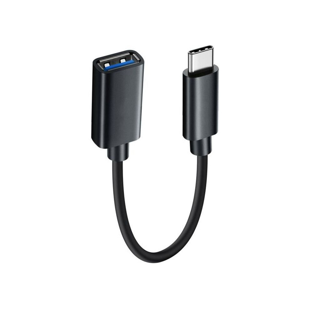 Usb-C To Usb-A Otg Adapter Cable, Universal For Smartphone And Tablet, Compact And Durable Black 6083684352348